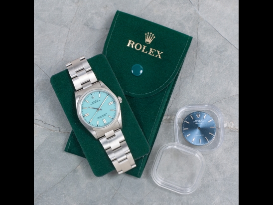 Rolex Air-King 34 Tiffany Oyster Perpetual Blue Hawaiian 14000 